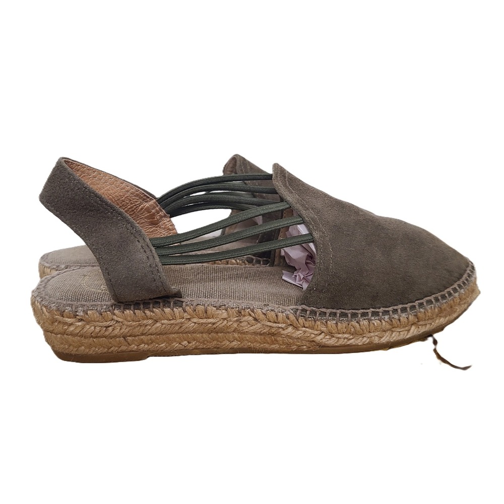 Toni Pons Origens EU‎ 37 US 6.5 7 Sage Green Flat Espadrille Sandals Coastal